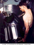 gun breech sailor Vintage world war A4 Photo Print