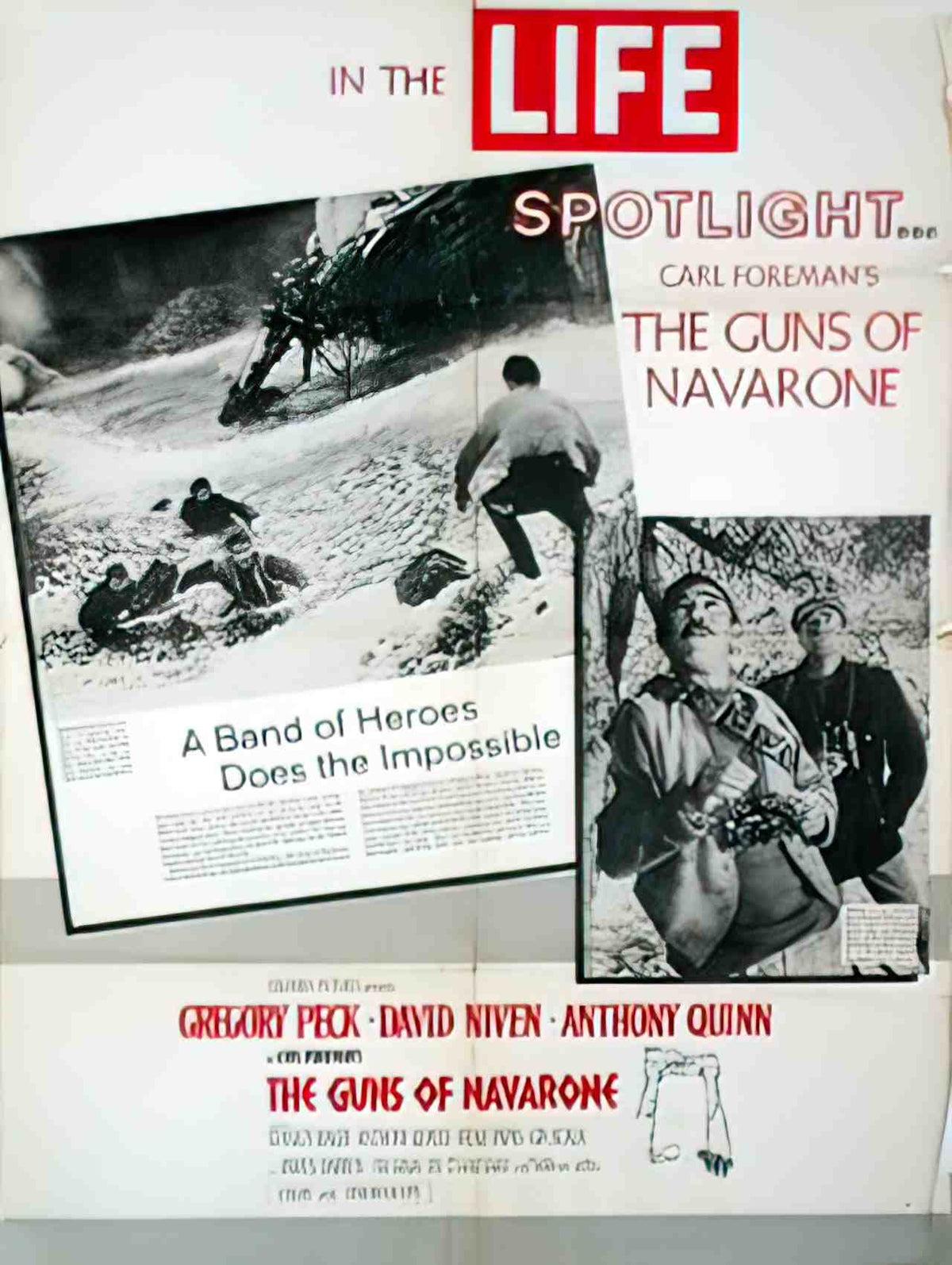 guns of navarone us 30x40 Advert A4 Photo Print