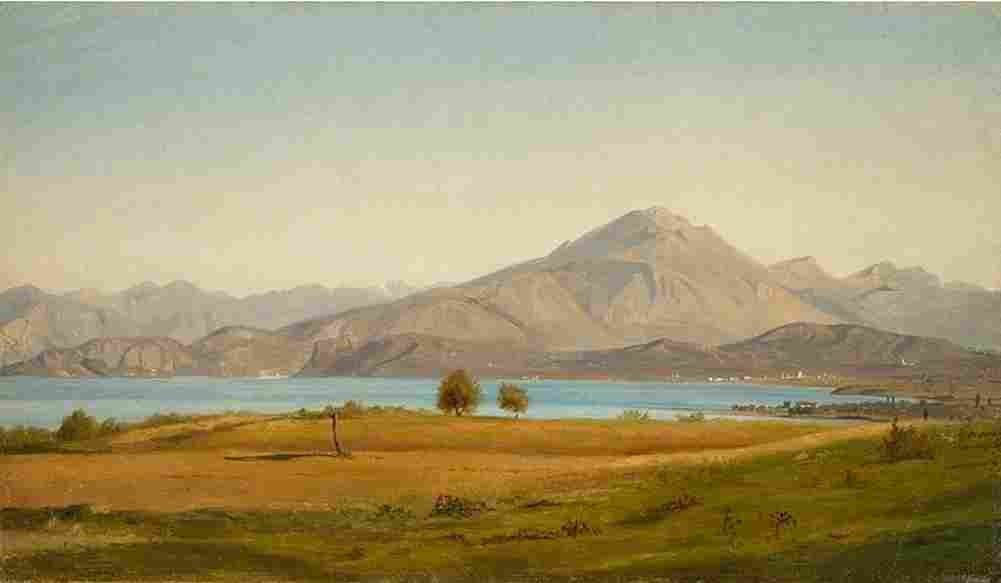 gurlitt mountain landscape with lake Art A4 Photo Print