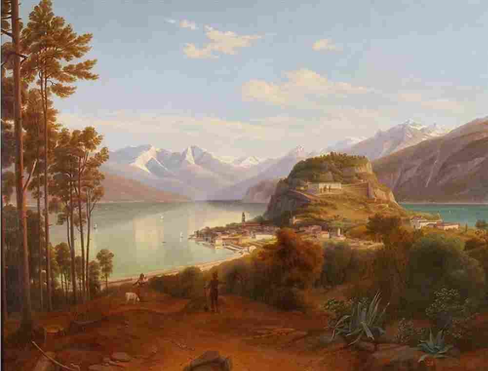 gurlitt view of bellagio on lake como Art A4 Photo Print
