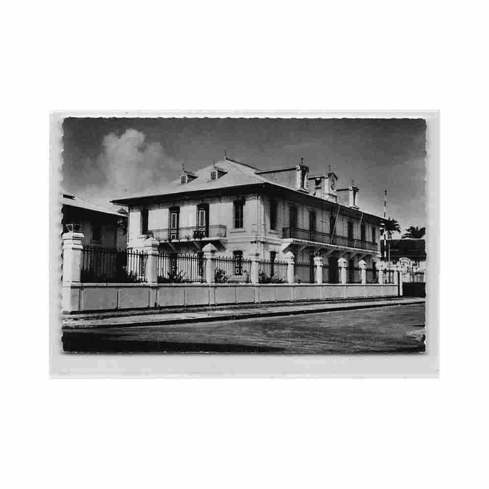 guyane cayenne hotel de ville ed inconnu Vintage A4 Photo Print