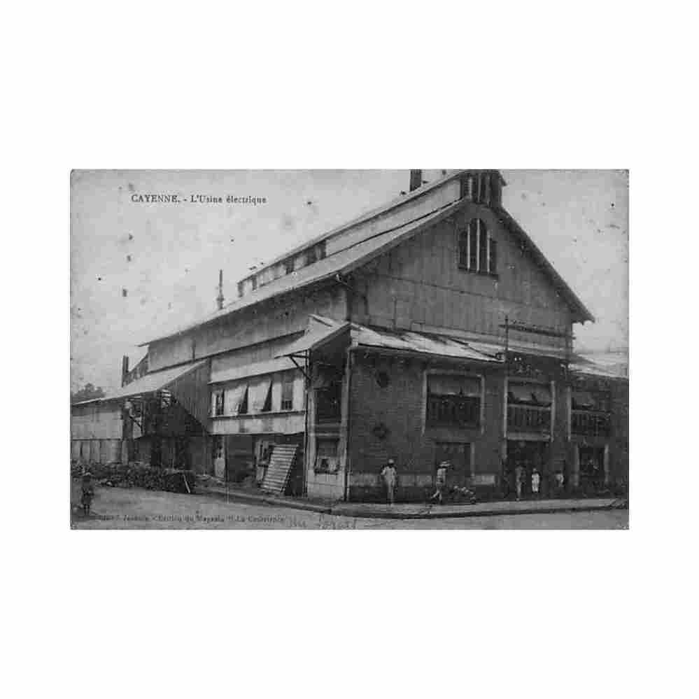 guyane cayenne l usine electrique ed jeannin Vintage A4 Photo Print