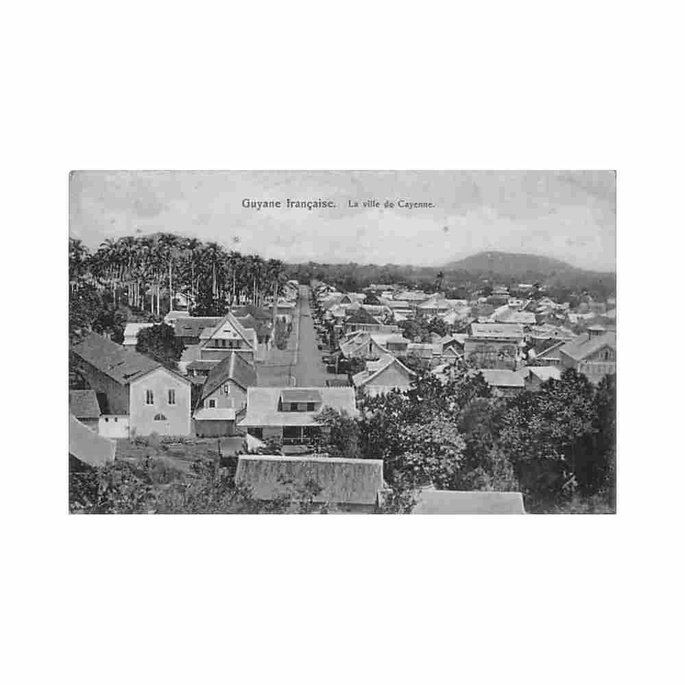 guyane la ville de cayenne carte editee en guyane hollandaise ed eug klein 48 Vintage A4 Photo Print