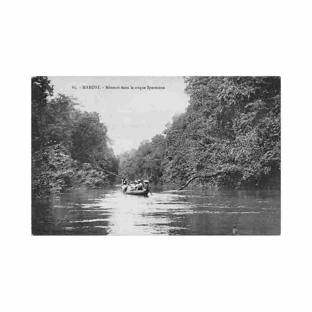 guyane maroni mineurs dans la crique sparouine ed mme g evrard 65 Vintage A4 Photo Print