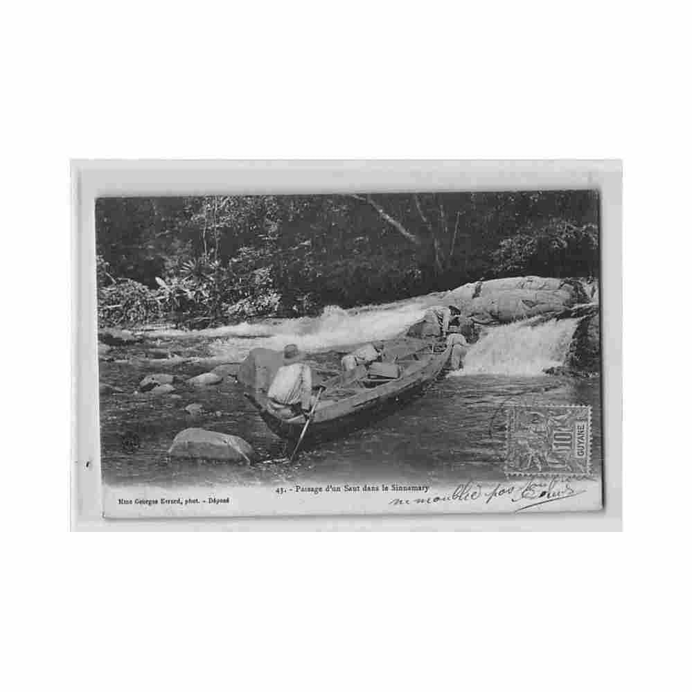guyane passage d un saut dans le sinnamary ed mme georges evrard 43 Vintage A4 Photo Print