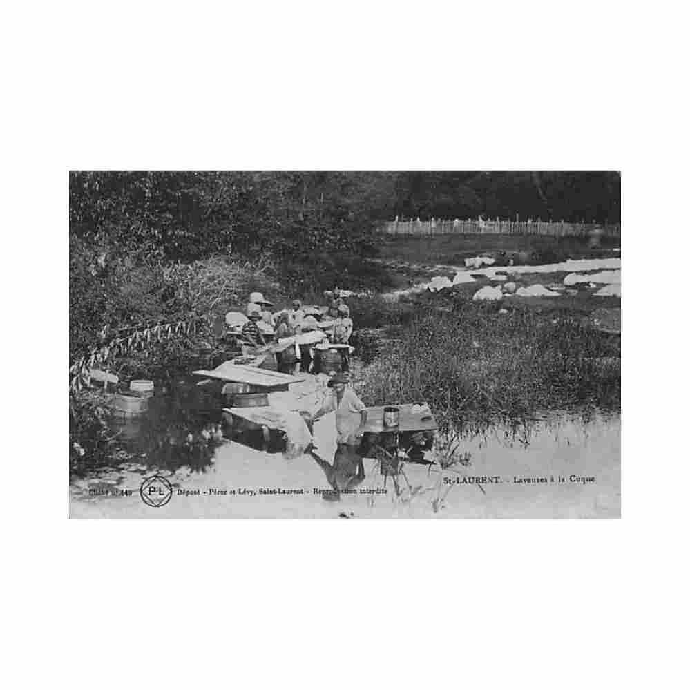 guyane saint laurent du maroni laveuses a la cuque ed perez et levy 149 Vintage A4 Photo Print