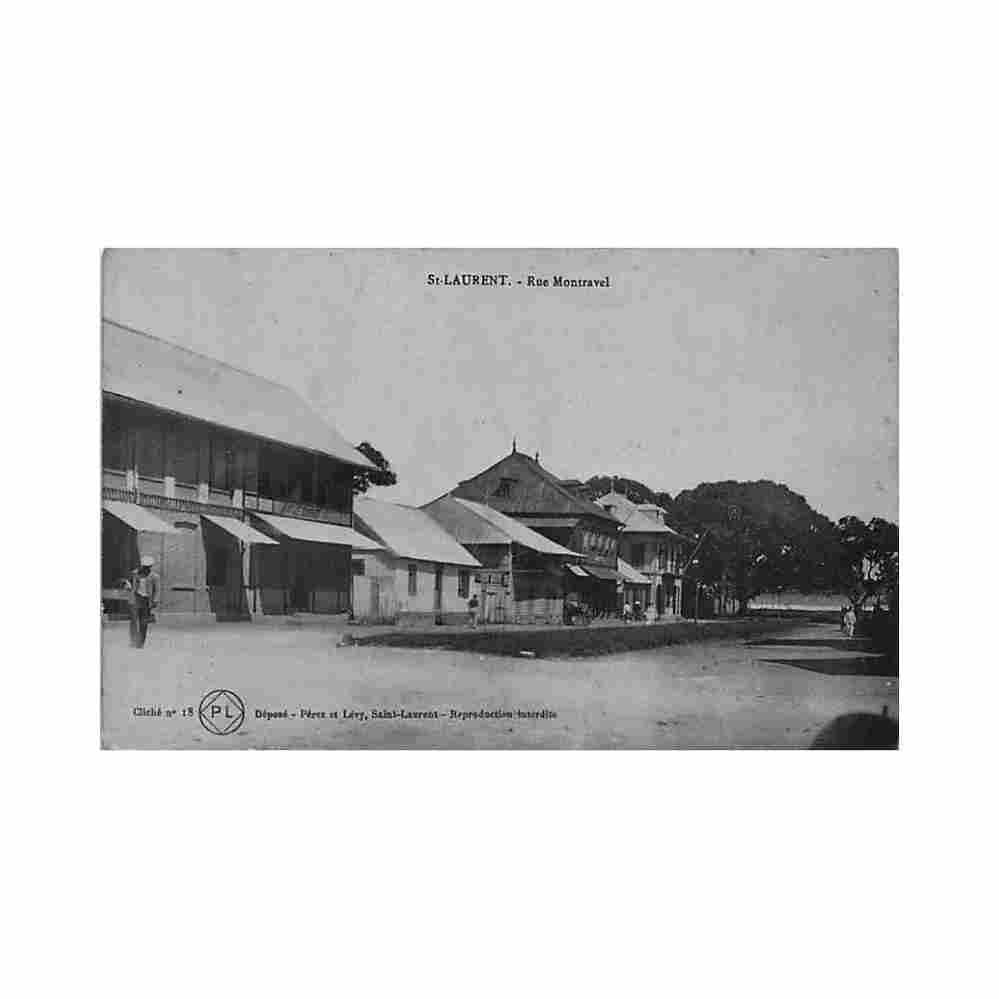 guyane saint laurent rue montravel ed perez et levy 18 Vintage A4 Photo Print