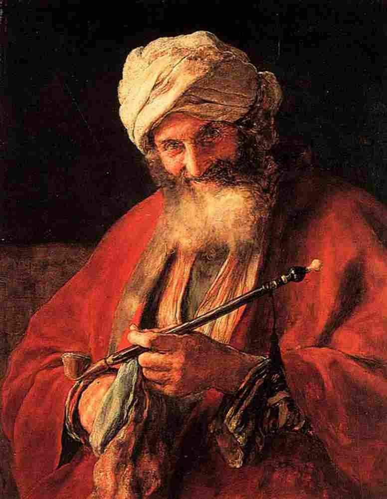 gyz Oriental Man with Pipe Art A4 Photo Print