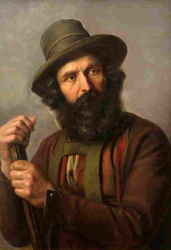 hagen schwarz an elderly italian Art A4 Photo Print