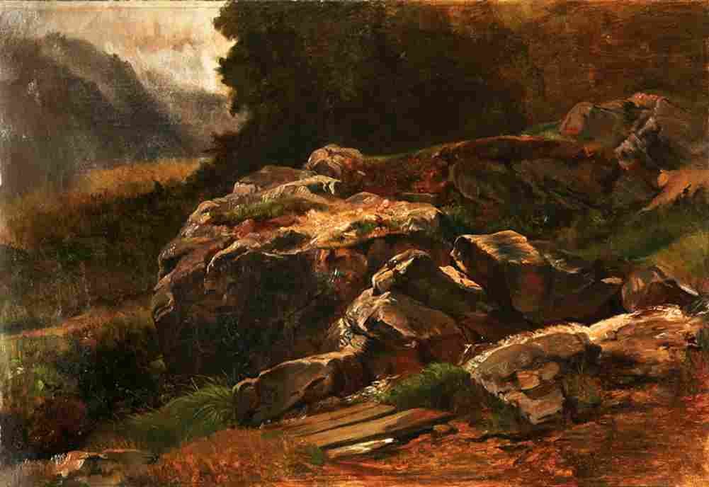 hagen schwarz stony landscape Art A4 Photo Print