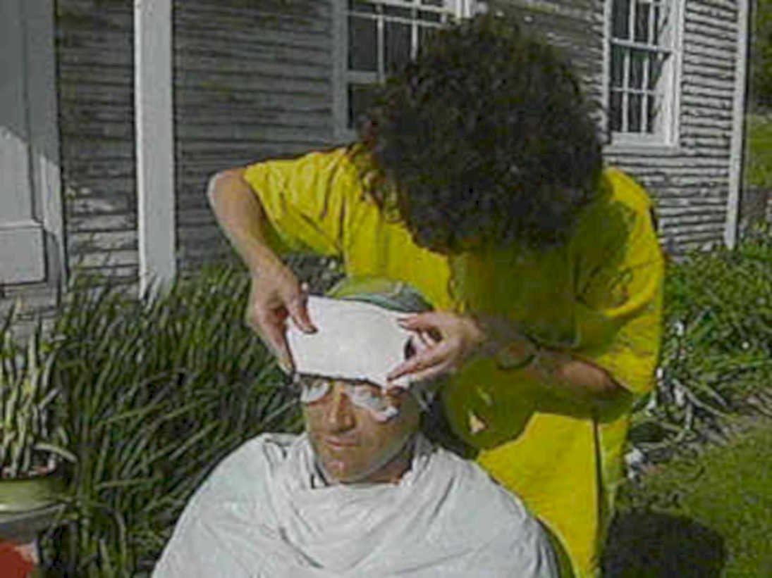 hair cut session1980s 1990s A4 Photo Print