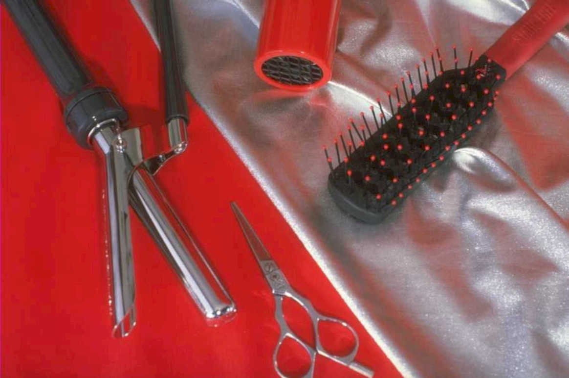 hair styling tools 1980s 1990s A4 Photo Print