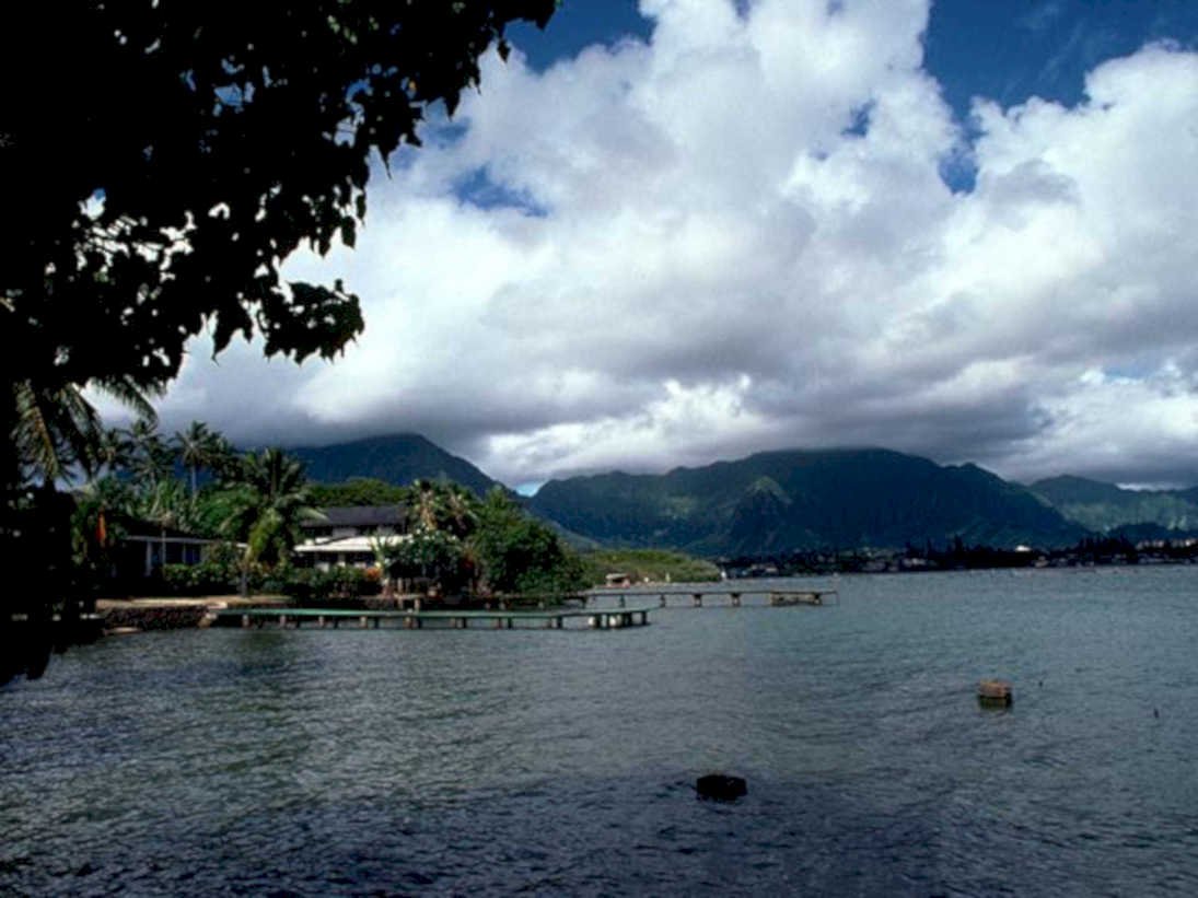 haleiwa coastline pier1980s 1990s A4 Photo Print
