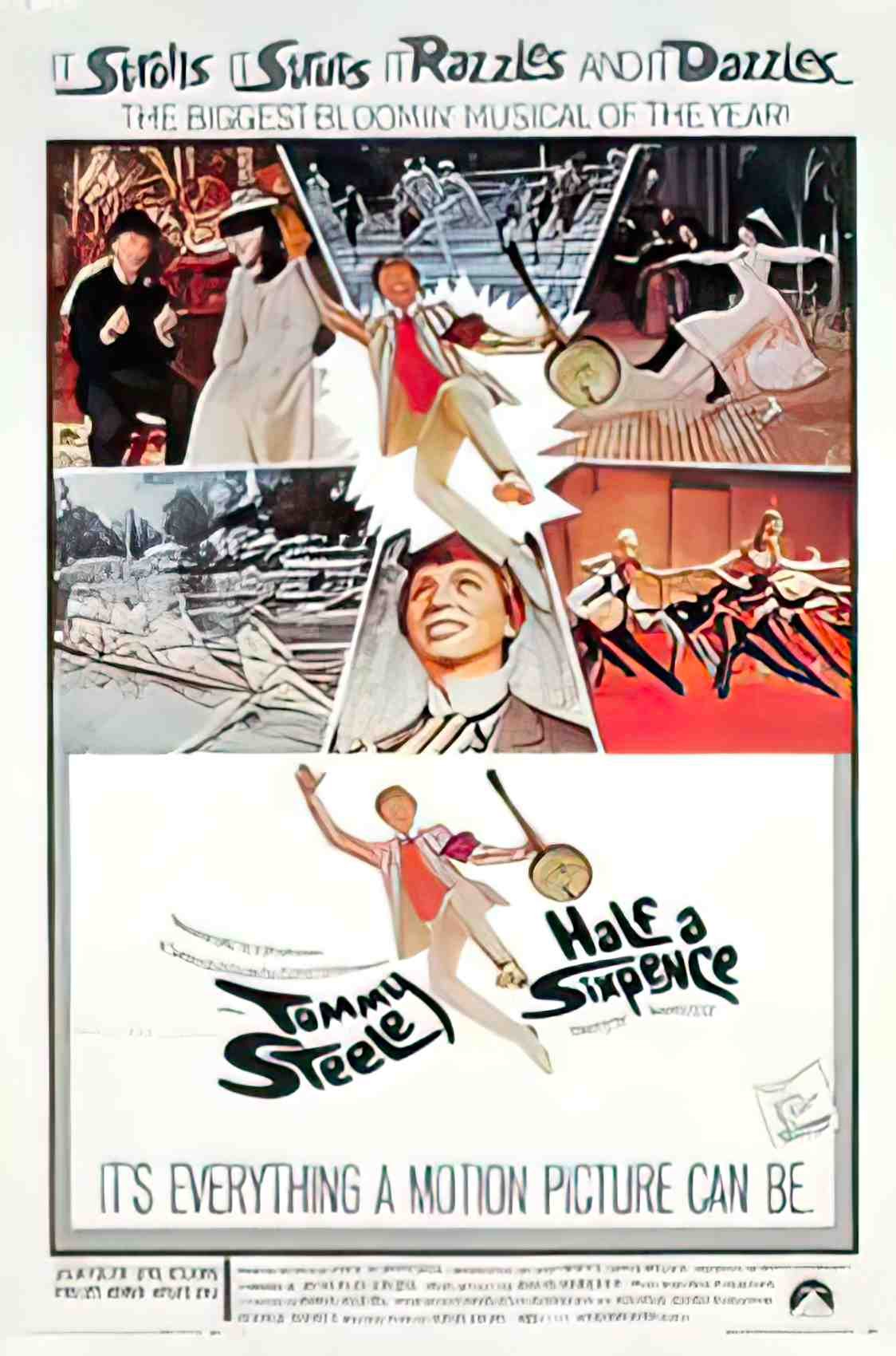 half a sixpence us 1sh Advert A4 Photo Print