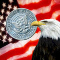 half dollar eagle Flags1980s A4 Photo Print