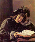 hals Boy Reading Art A4 Photo Print
