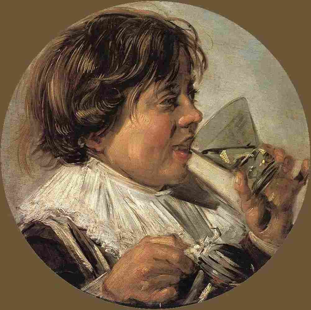 hals Drinking Boy Art A4 Photo Print