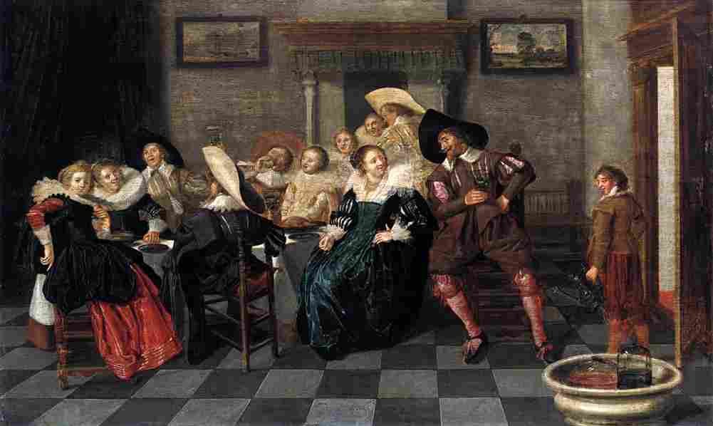 hals dirck a banquet Art A4 Photo Print
