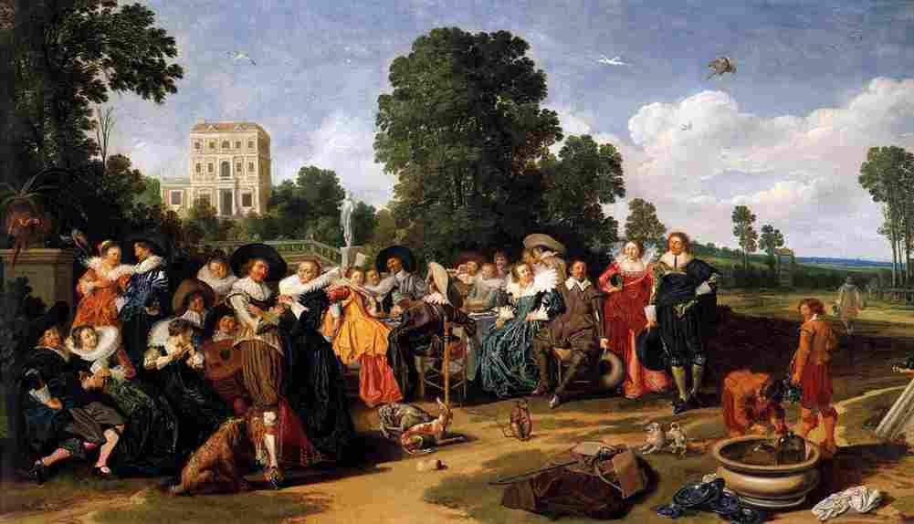 hals dirck a garden party Art A4 Photo Print