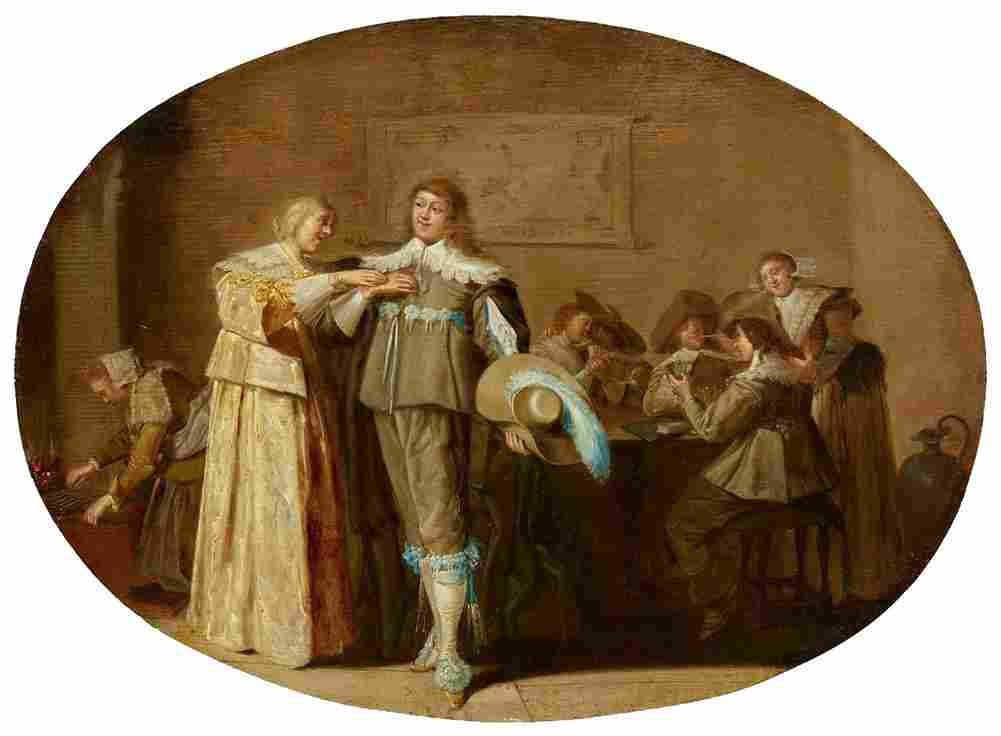 hals dirck interior scene Art A4 Photo Print