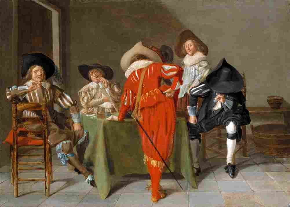 hals dirck interior with figures Art A4 Photo Print