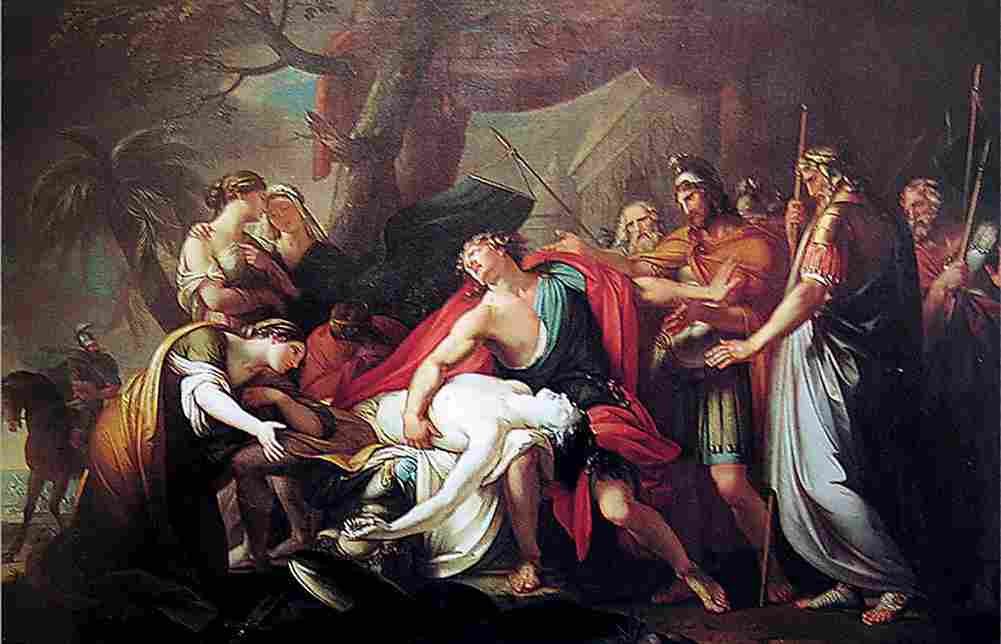 hamilton gavin Achilles Mourning the Death of Patroclus Art A4 Photo Print