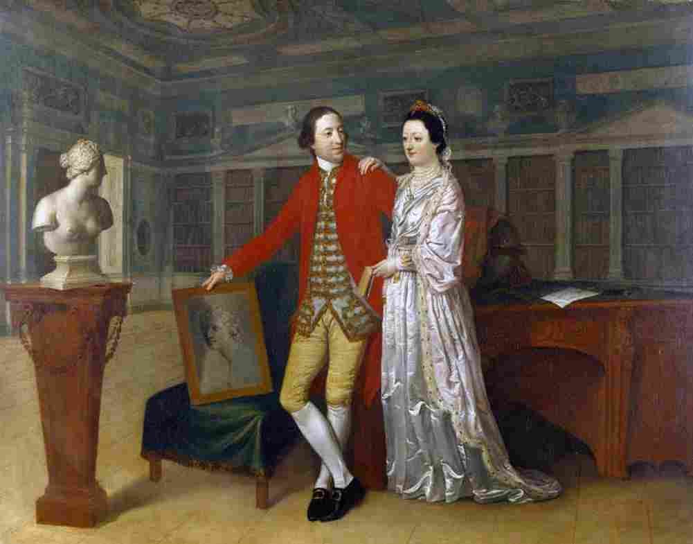 hamilton sir rowland and lady winn at nostell priory Art A4 Photo Print