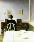 hammer Interior with a Girl at the Clavier Art A4 Photo Print