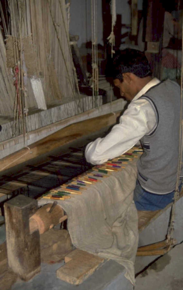 handloom weaving textile 1980s 1990s A4 Photo Print