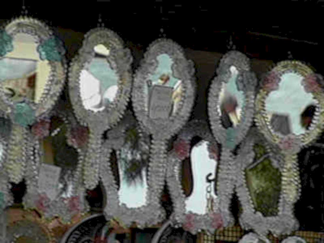 hanging mirrors garlands1980s 1990s A4 Photo Print