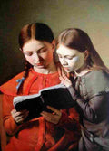 hans The Artist s Sisters Signe and Henriette Reading a Book Art A4 Photo Print
