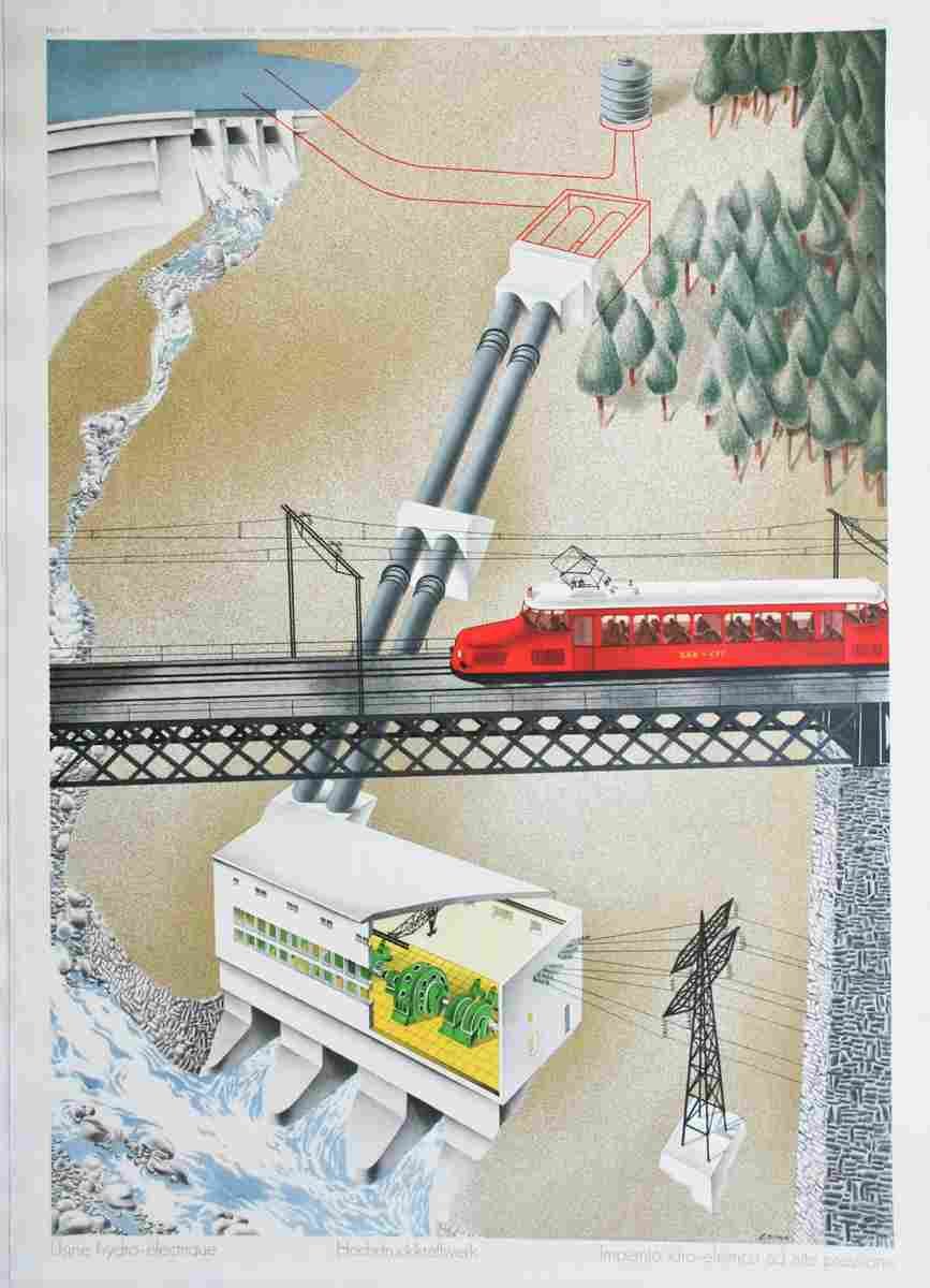hans erni avion de transport verkehrsflugzeug 1941 15 Advert A4 Photo Print