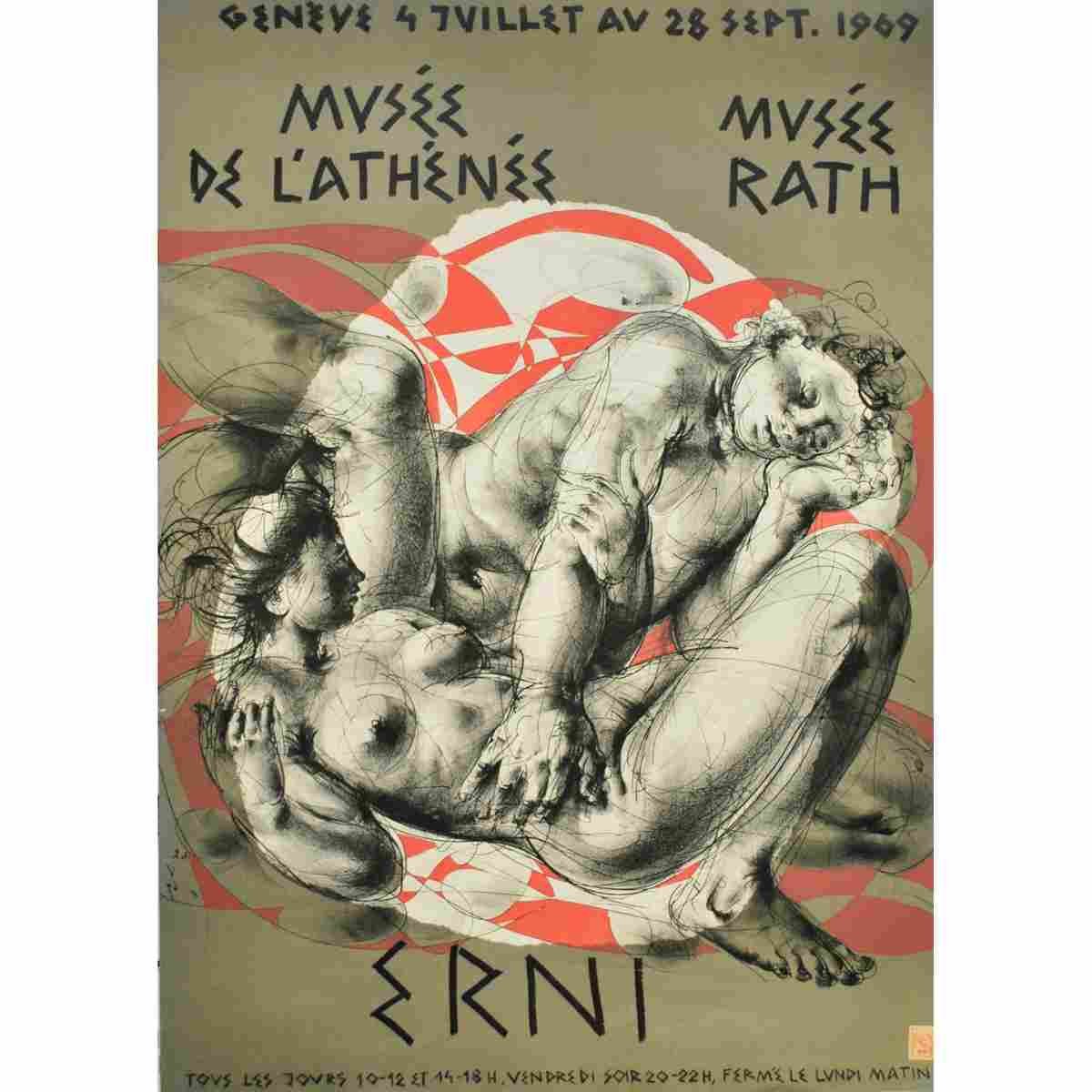 hans erni exposition musee de l athenee geneve 1969 3 Advert A4 Photo Print