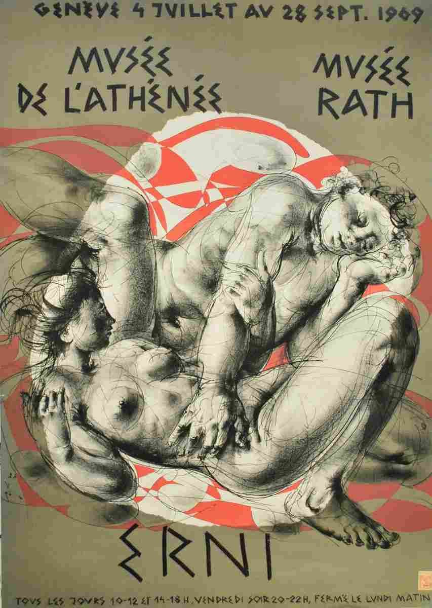 hans erni exposition musee de l athenee geneve 1969 5 Advert A4 Photo Print