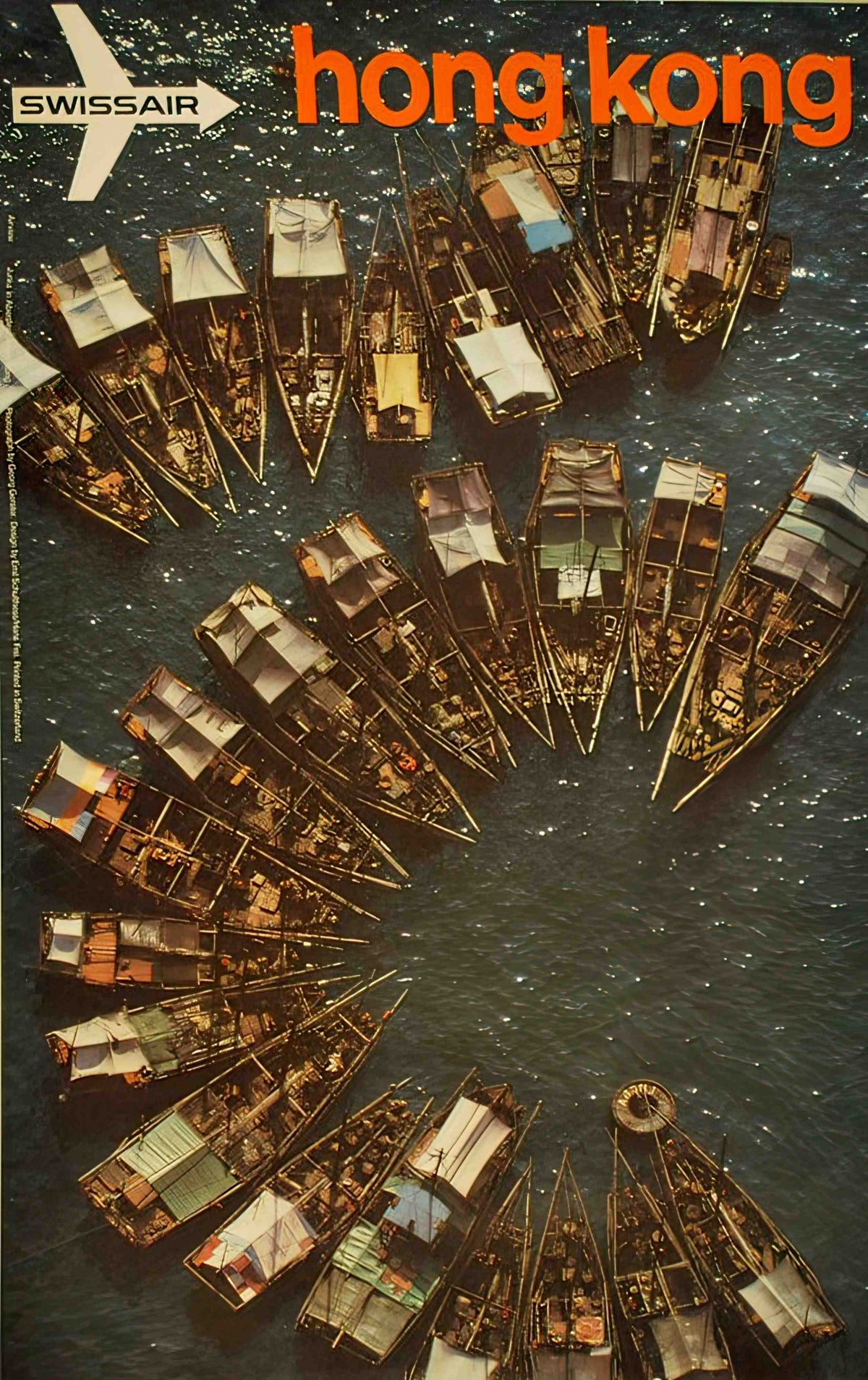 hans frei swissair hongkong 1972 4 Advert A4 Photo Print