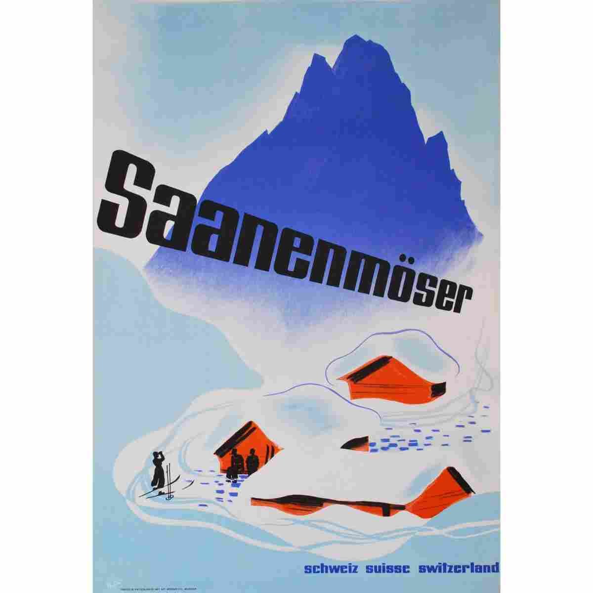 hans thoeni saanenmoeser 1935 2 Advert A4 Photo Print