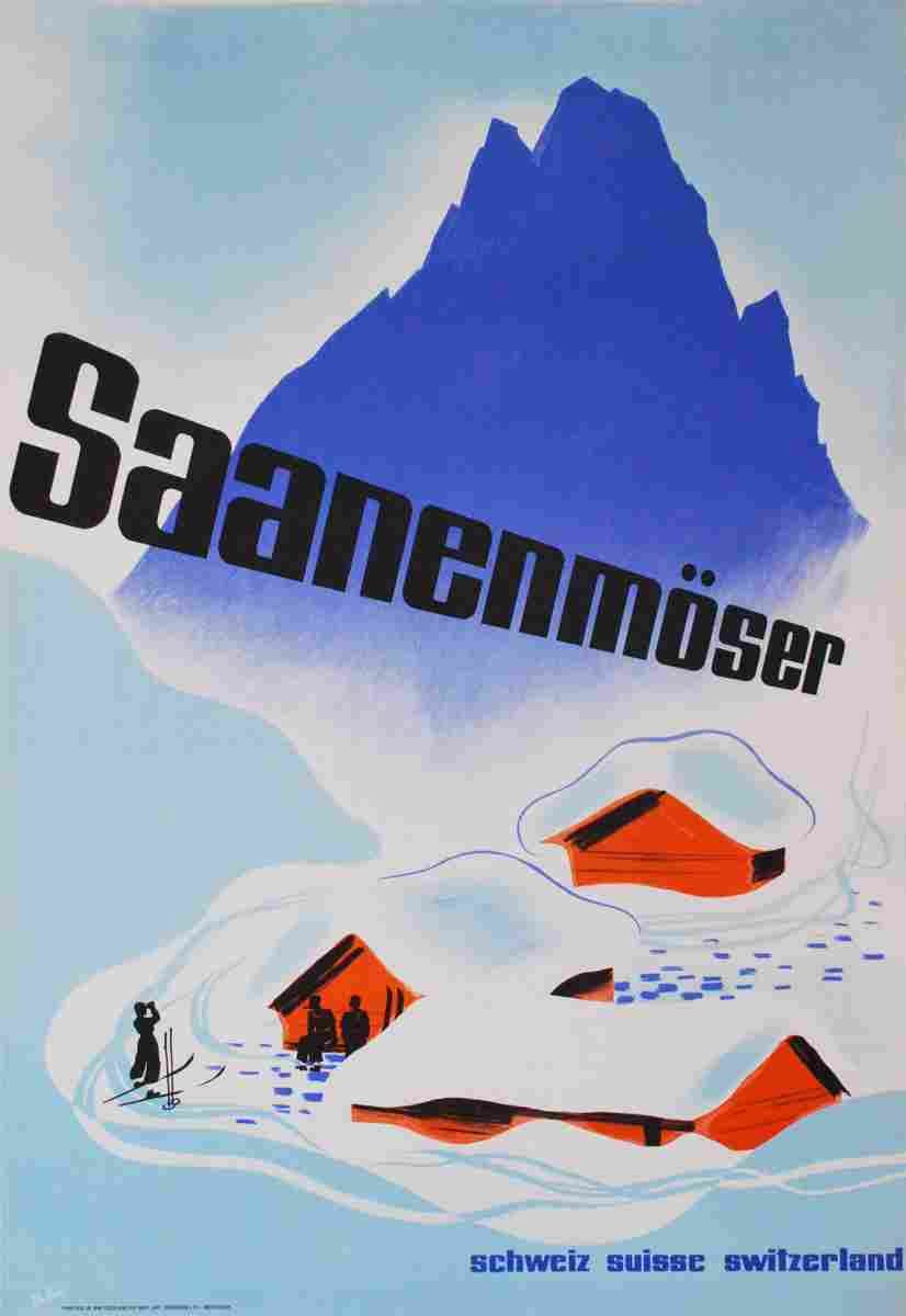 hans thoeni saanenmoeser 1935 4 Advert A4 Photo Print