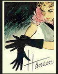 hansen gloves 1950s Advert A4 Photo Print