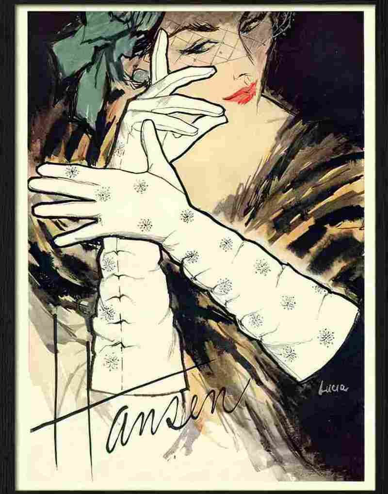 hansen gloves 1958 Advert A4 Photo Print