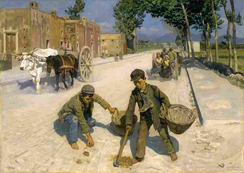 hansp Manure Gatherers Art A4 Photo Print
