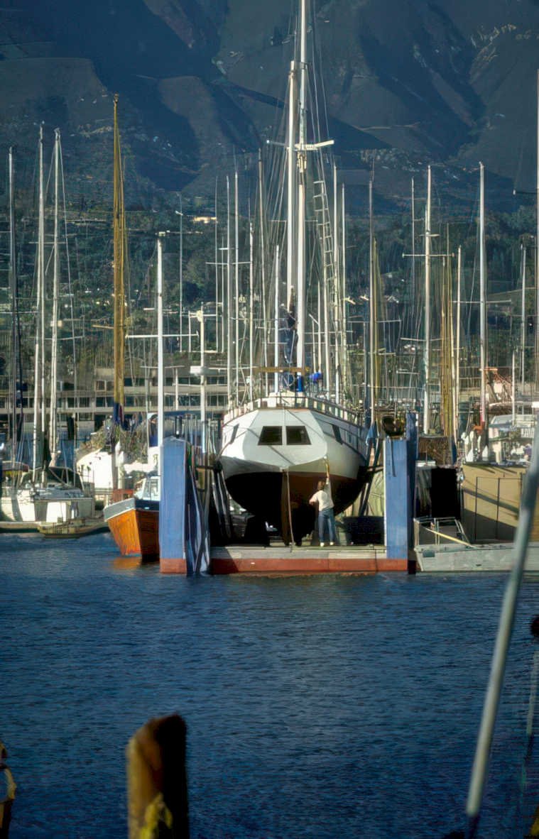 harbor boat lift Vintage A4 Photo Print
