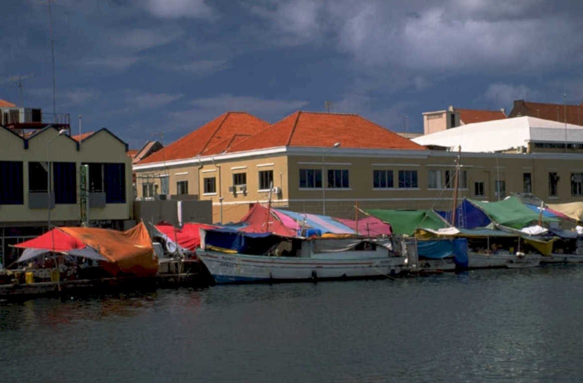 harbor boats curaçao 1980s 1990s A4 Photo Print