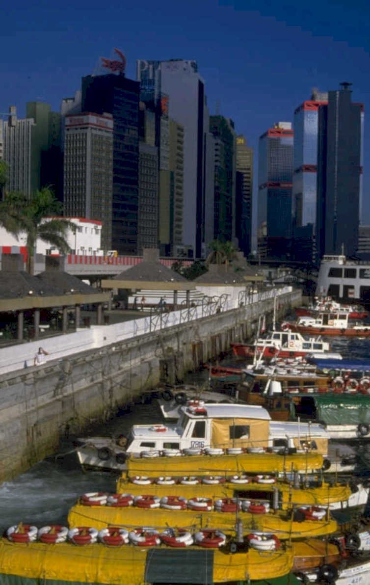harbor boats hongkong 1980s 1990s A4 Photo Print