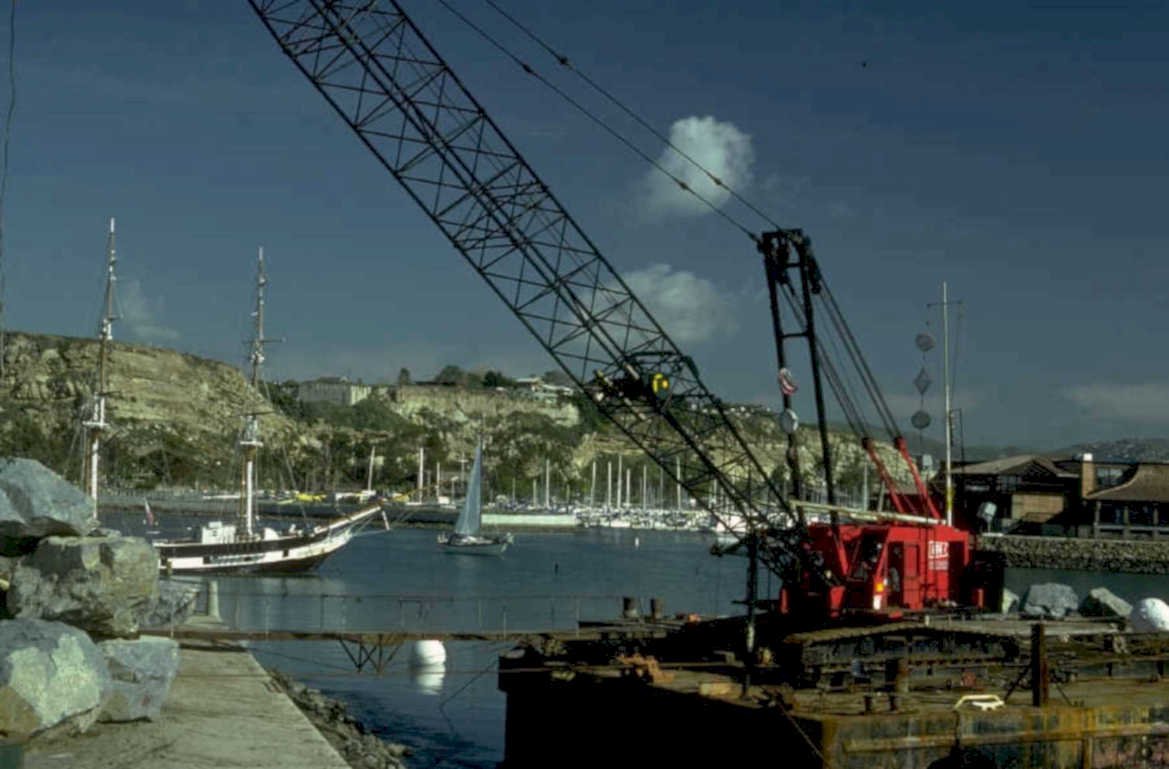 harbor crane san 1980s 1990s A4 Photo Print