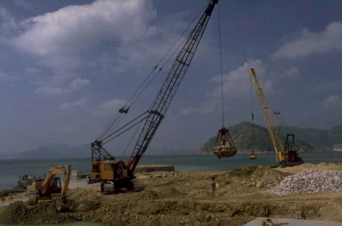 harbor dredging crawler 1980s 1990s A4 Photo Print