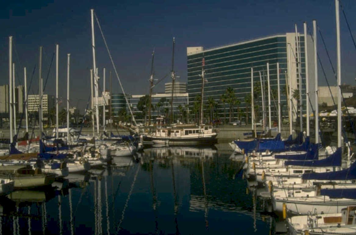 harbor sailboats newport 1980s 1990s A4 Photo Print