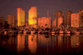 harbor skyline honolulu 1980s 1990s A4 Photo Print