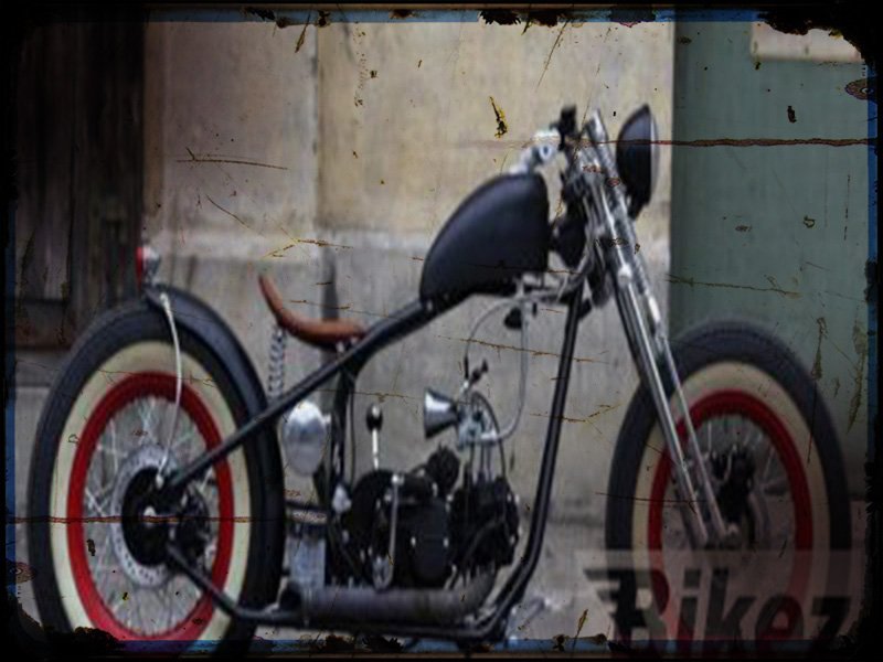 hardknock A4 Photo Print Motorbike Vintage Aged