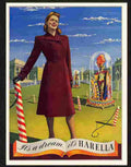 harella coats surrealist 1940s Advert A4 Photo Print
