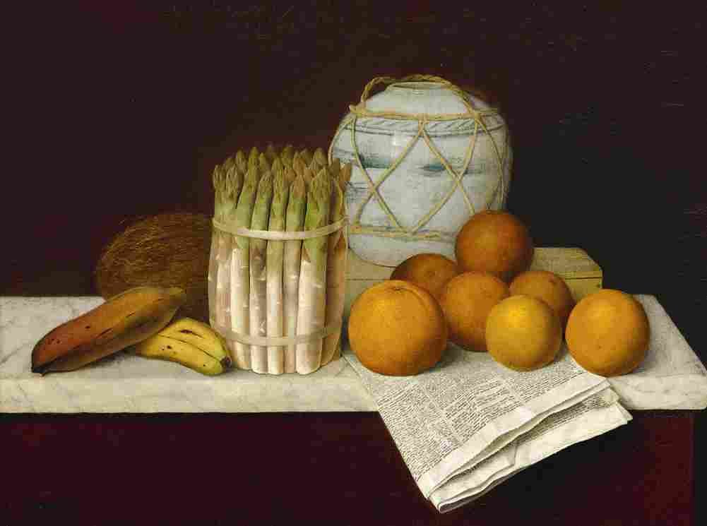 harnett fruit and asparagus Art A4 Photo Print